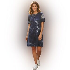 MRT Black and Gray Short Sleeve Tee Dress